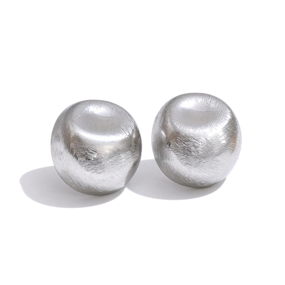 

Yhpup 14k Metal Wire Drawing Stainless Steel Square Geometric Lightweight Stud Earrings for Women Fashion Simple Unique Jewelry