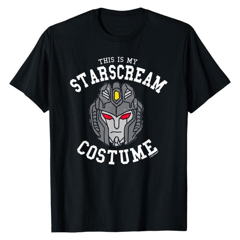 Starscream Decepticon Transformers TShirt Robot Head Graphic Print Crew Neck 100 Cotton Trendy Casual Street Tops S