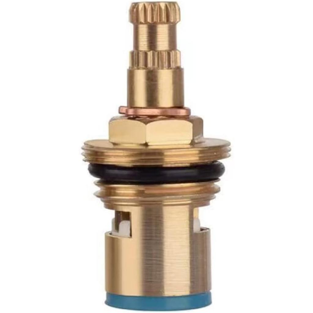 Faucet Ceramic Cartridge Valve, G1/2" Brass Tap Ceramic Disc Cartridges Replacement for Hot Cold Water (Type F2- H49mm)