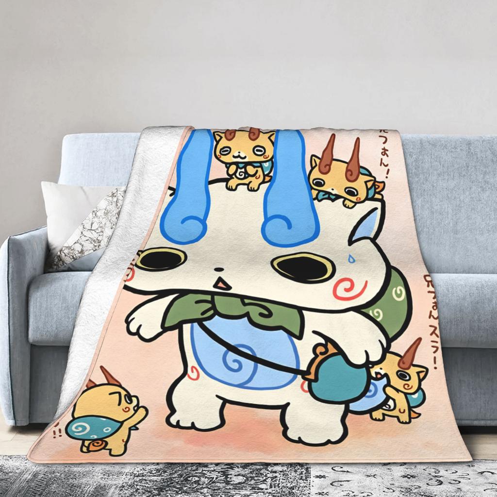 Yokai Watchs Flannel Blanket Spring Super Soft Bedding Throws For Boy Girl Outdoor Funny Bedspread Sofa Bed Cover