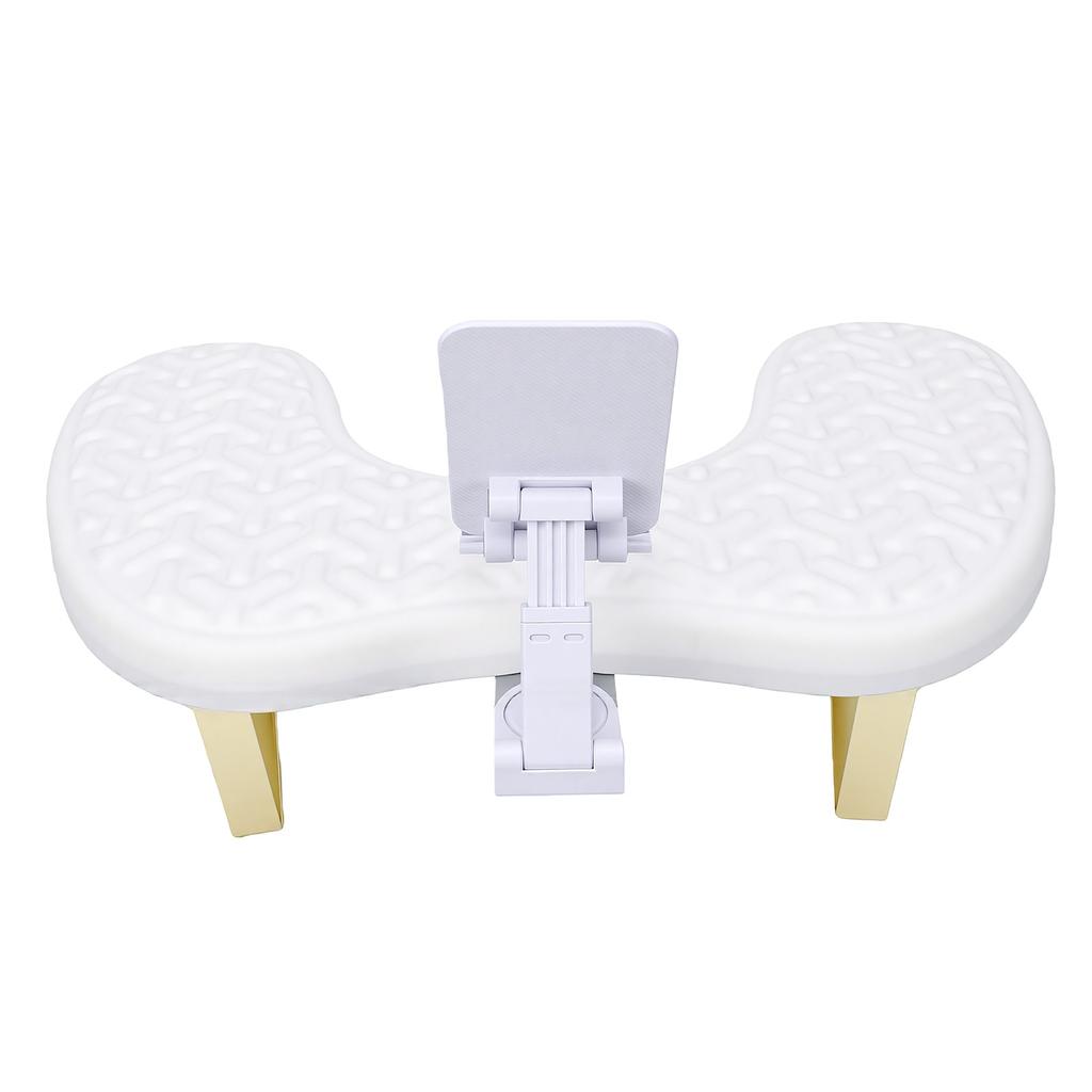 Nail Hand Rest Breathable High Resilience Ergonomic Water Proof U Shaped Manicure Arm Rest for Nail Salon White