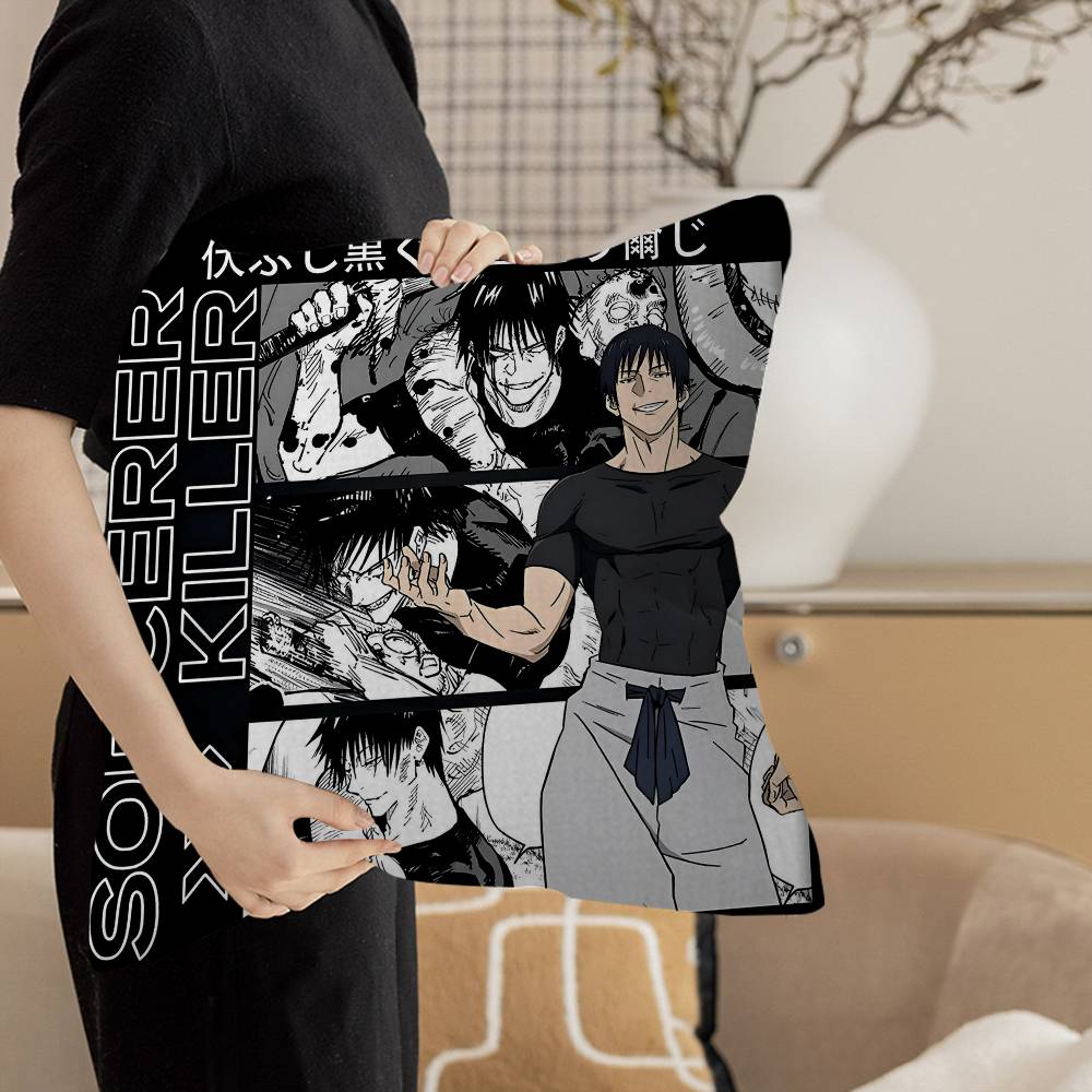 Fushiguro Megumi Pillow Anime Pillow Sofa Bed Head Pillow Cover Cushion Cover 45X45 Cm Fashion
