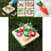 Educational Plush Toy For Children Shape Color And Number Recognition Farm Carrot Puller