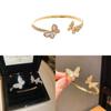 Butterfly Jewelry Open Cuff Bracelet With Electroplated Copper For Fashion Women
