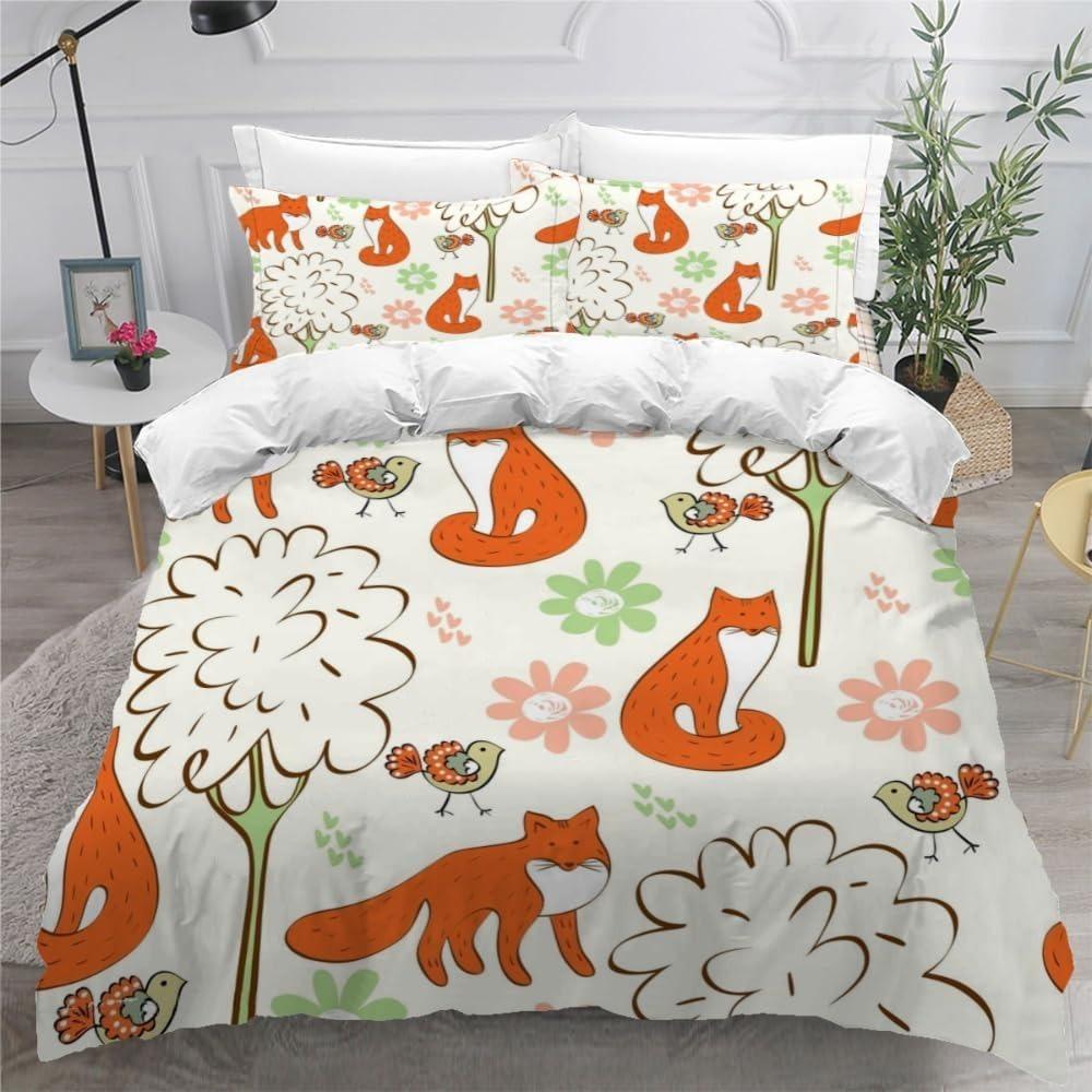 Cartoon Cow for Children duvet cover   Microfibre  duvet cover  room decoration  adult bedding Set   Zip and 2 Pillowcases