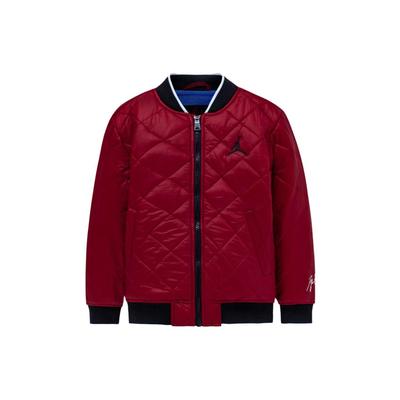 Jordan Kids Quilted Cotton Padded Jacket With Stand Collar And Long Sleeves Kids Tops Gym-Red JD2142007GS-002