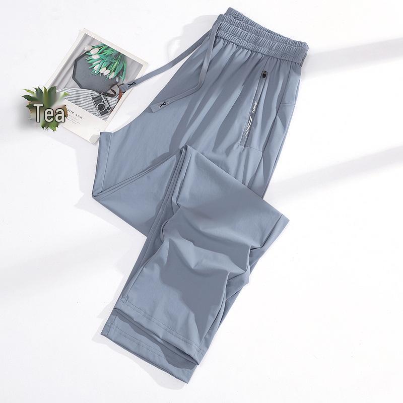 Top-Selling Women's Quick-Dry Ice Silk Pants – Breathable, High-Quality, Elastic, Cooling Sports Pants