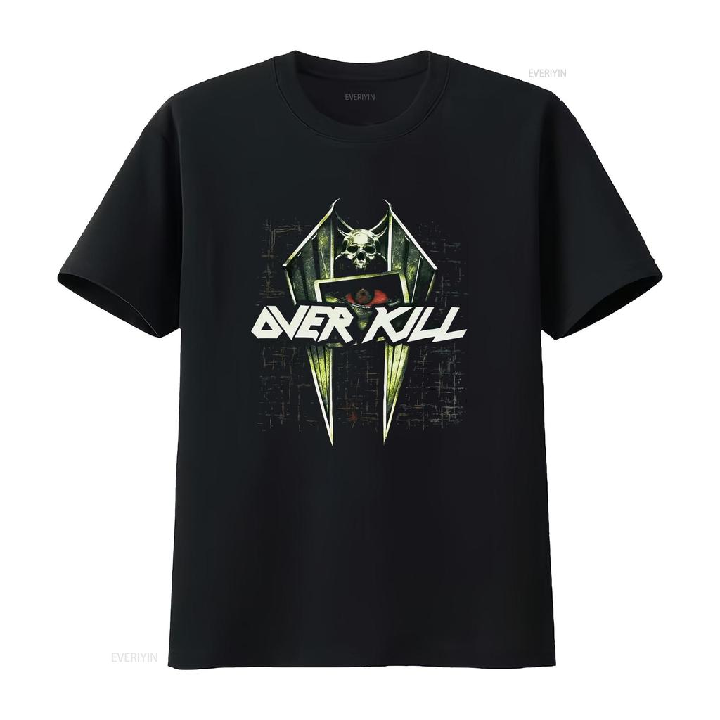 Overkill Band Concert Tour Black T Shirt All Size Pr198 Long Or Short Sleeves Vintage Washed Versatile Breathable Comfortable