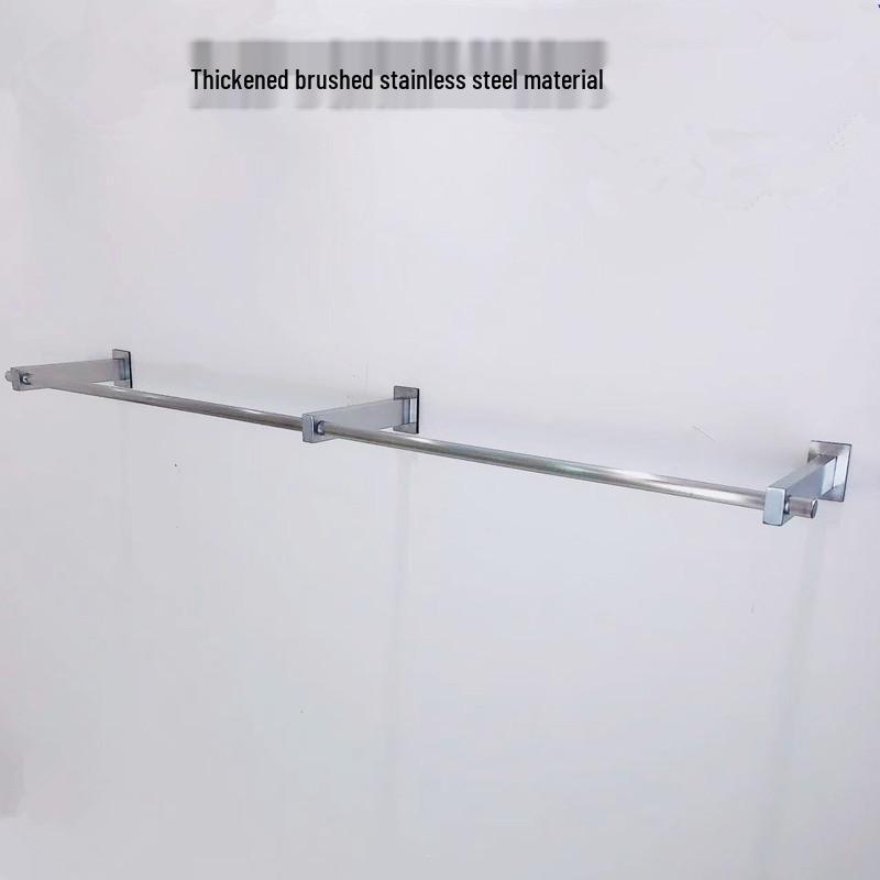 Women's Clothing Wall-Mounted Display Rack – Stainless Steel Brushed Side Hanging Shelves