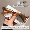 Women's Photochromic Presbyopia Glasses Stylish Square-Frame Blue Light Blocking HD Reading Glasses Versatile Trendy Eyewear