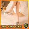 Leichte Satin-Hochzeitsschuhe 2025 neue Brautschuhe Haupt-Hochzeitskleid Show Heliang-Kleidung Verlobung High Heels Damen Stiletto