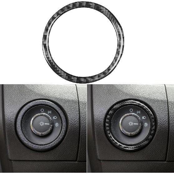 Real Carbon Fiber Compatible with Ford Taurus SEL/Limited/SE/SHO 2013-2019 2014 2015 2016 2017 2018 Accessories Car Door Lock Decoration Trim Cover