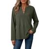 WomenV Neck Going OutCasual Blouse Long Sleeve Tops