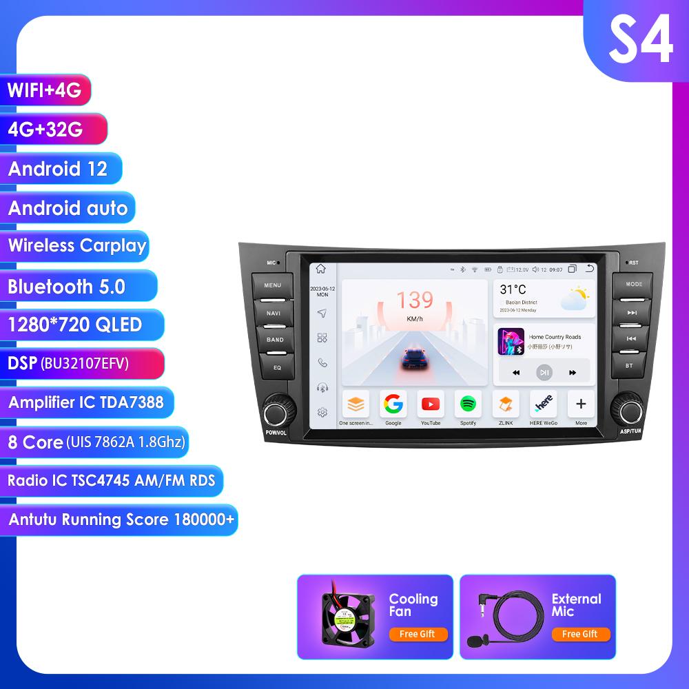 OSSURET 8" for Mercedes Benz E-class W211 E200 E220 E300 E350 E240 E270 E280 W219 with Car Radio Support Wireless Intelligent DVR Carplay Android Auto