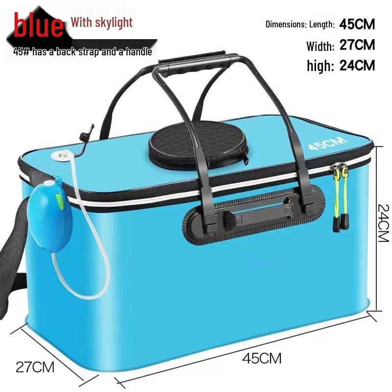 Foldable EVA Fishing Bucket with Fish Protection and Multi-Purpose Design