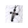 Gothic Pentagram Cross Necklace With Alloy Pendant For Fashionable Women
