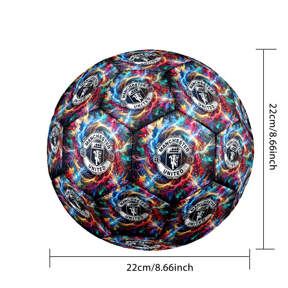 Manchester United Thema Fußballball Größe 5 Fußballball Weiche Haptik Professioneller Trainingsfußball für Outdoor-Sportarten