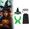 Adult Halloween Witch  Cosplay Costume With Hat Gloves Cloak Party Performance