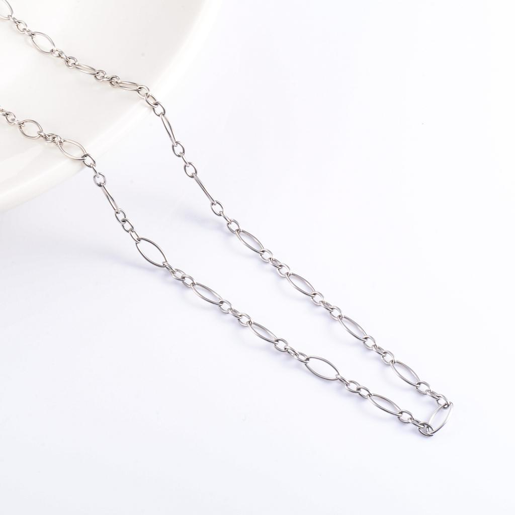 Stainless Steel Handmade Golden Figaro Necklace Chain High Quality Men's and Women's Jewelry