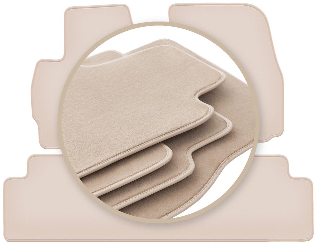 PREMIUM beige floor mats for: Mazda Premacy II minivan 2005-2010