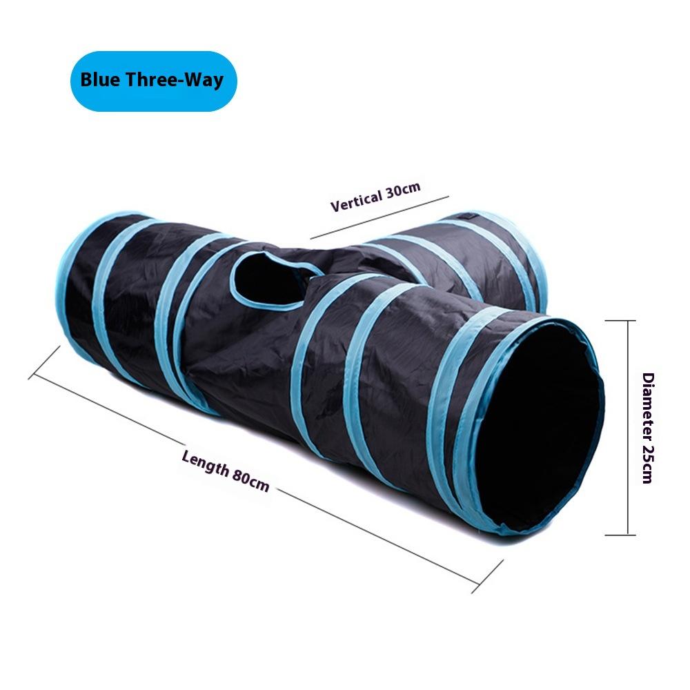 3/4 5-way Collapsible Cat Tunnel Tube Pet Foldable Tunnel Toys with Plush Ball for Small Pets Bunny Rabbit kittens,Puppy