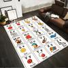 Alphabet Animals and Objects Rug Non-slip Rug Suitable for Living Room and Bedroom Sofas.