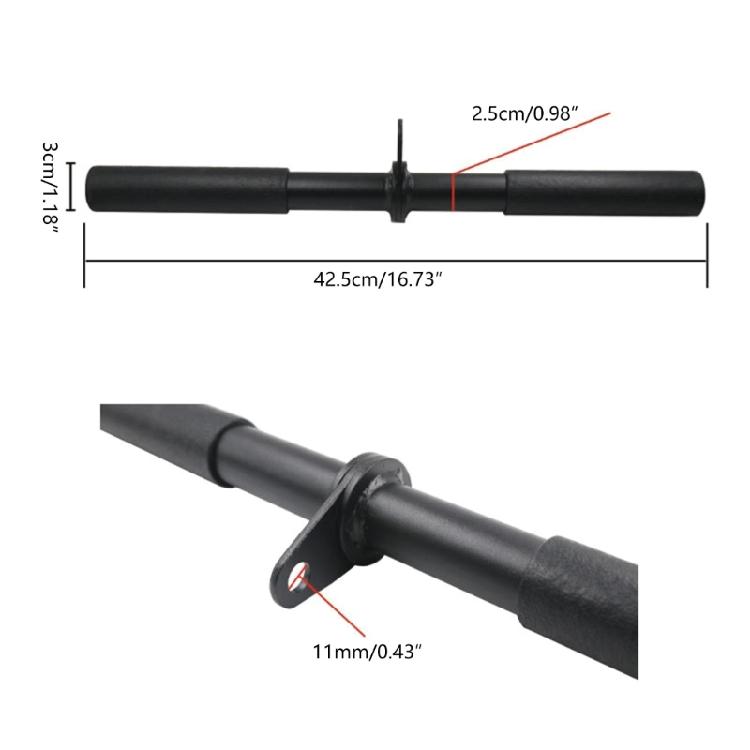 Gym Rotating Straight Bar Rowing Handle for Pulley Cable Machine Attachments