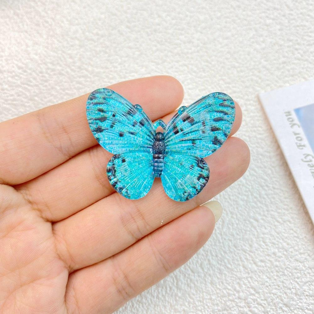 

8Pcs New Cute Resin Colorful Butterfly Series Flat Back Parts Embellishments For Hair Bows Accessories