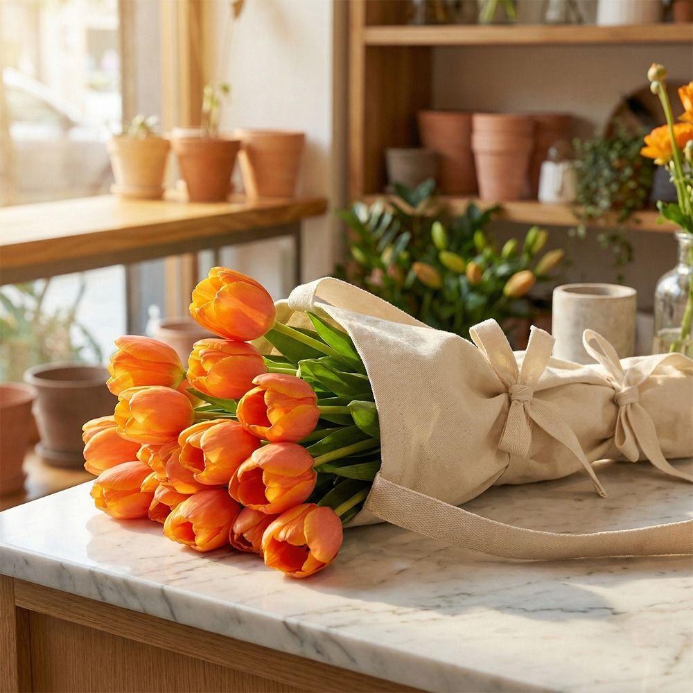 Verdickte Blumenverpackungstasche Handgemacht Tragbare Blumenstoff-Tragetasche Zum Aufhängen Wiederverwendbare Strauß-Verpackungstaschen Gärtnergeschenke