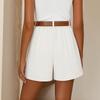 Damen Slim Fit Anzugshorts, Modische Lässige Und Schlankmachende Mid-Waist Shorts