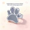Mini Nail Art Mixing Ring Palette, Cute Paw Print Finger Ring Palette for Gel Nail Polish, Acrylic Paint Manicure DIY Nail Salon