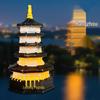 Glow-in-the-Dark 3D Leifeng Pagoda Fridge Magnet - Hangzhou West Lake China Souvenir