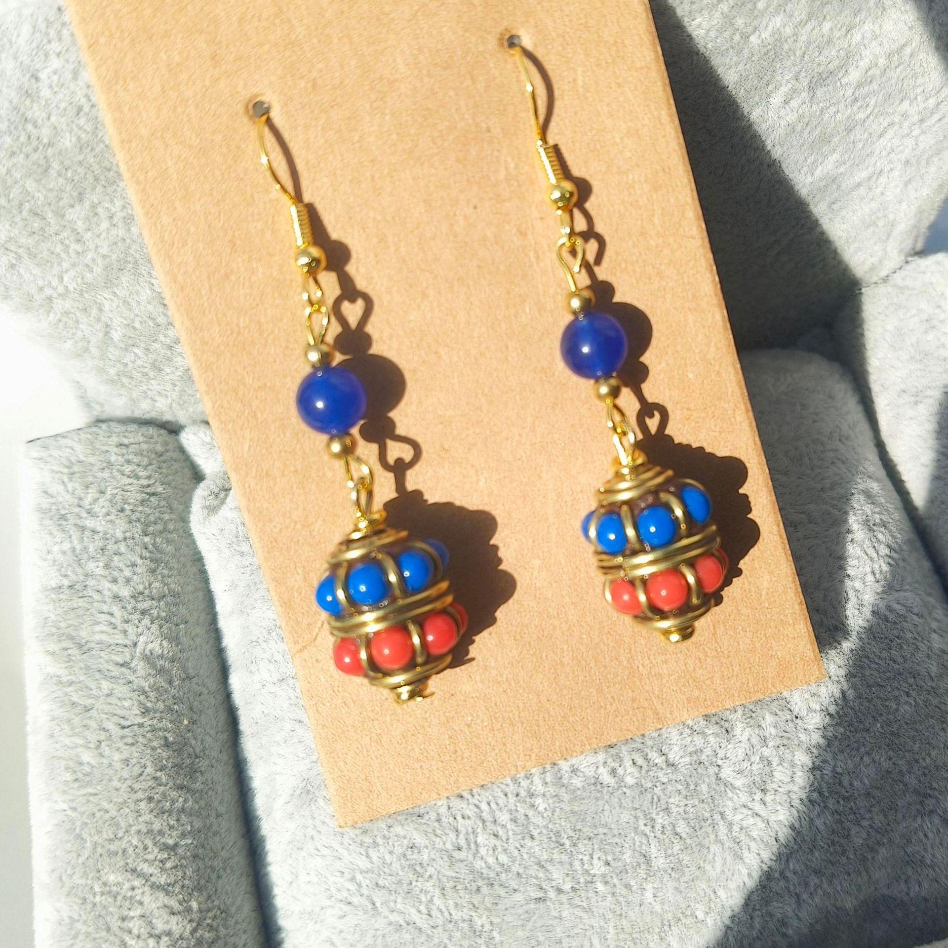 Nepalese Tibetan Ethnic Style Earrings - Retro & Simple Face-Slimming Drops