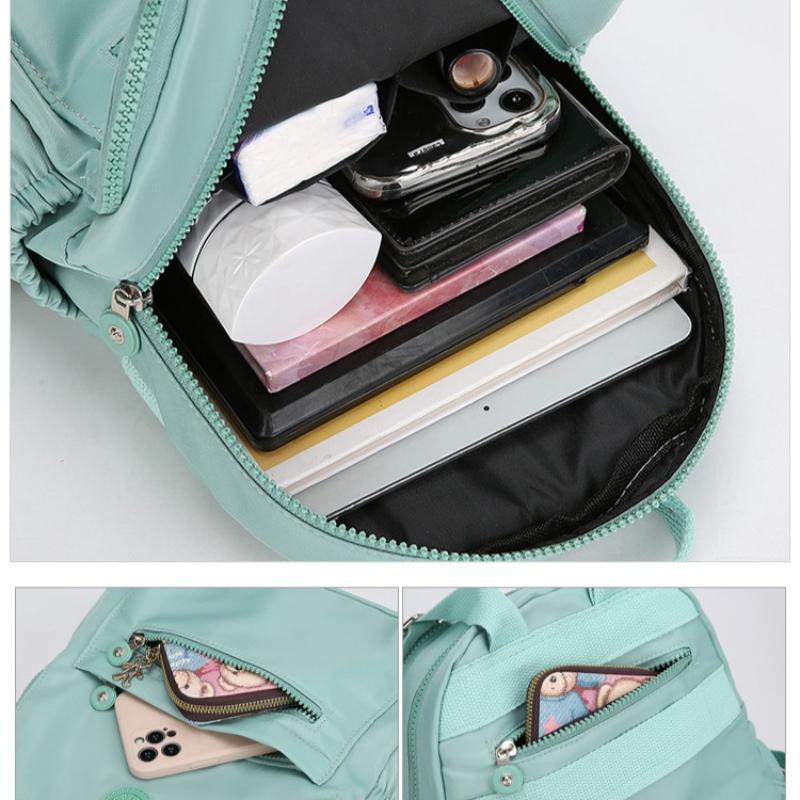 Large Capacity Backpack Simple Fashionable Student Schoolbag Portable Backpack for Outdoor Travel Commuting Bag Multifunctional Waterproof Women's Bag