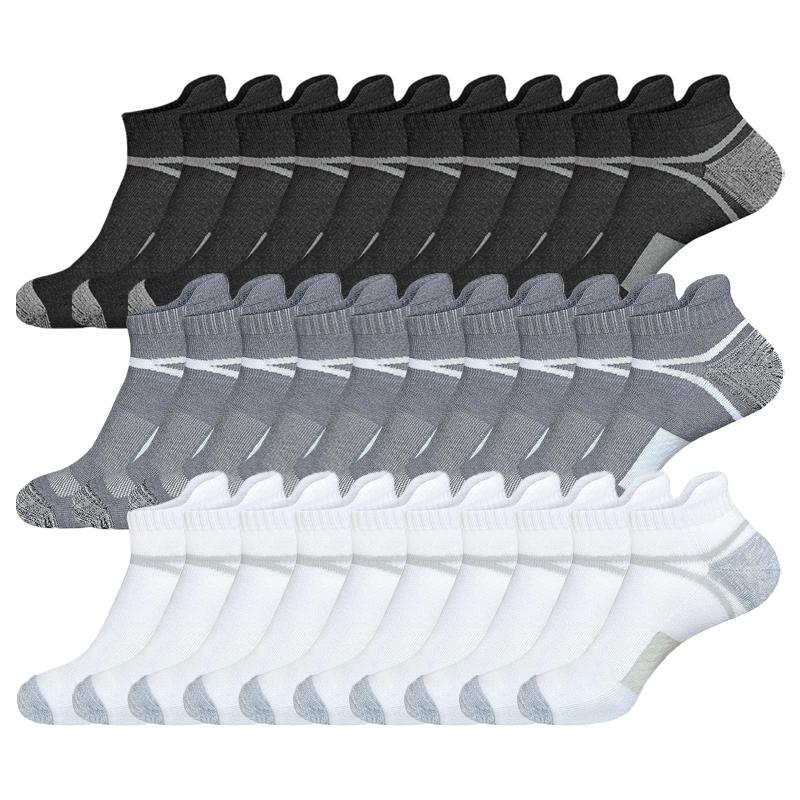 10 par wysokiej jakości męskich skarpet sportowych do biegania i fitnessu na wiosnę i lato, do wypoczynku na świeżym powietrzu i oddychających krótkich skarpetek