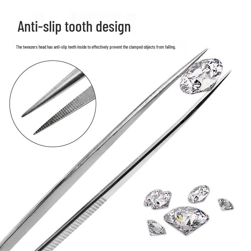 Multi-purpose Stainless Steel Tweezers for Jewelry and Gemstones