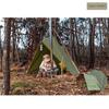 YAJIN CRAFT Tipi-Style Tent, Green, One-Pole Tent, TC Tent with One-Pole Skirt, Solo Camping, Easy Setup, Military Tent