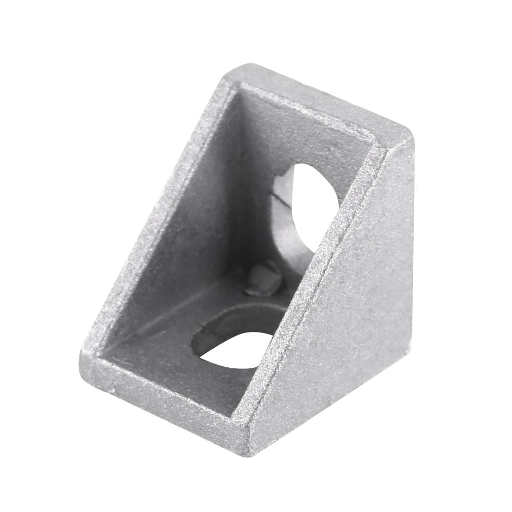 10pcs Aluminum Alloy L Shape Corner Bracket Right Angle Brace Fastener 20x20mm