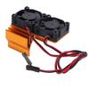 ESC Cooling Fan and Motor Dual Fan Set Aluminum Plastic Fan Set for Slash 4x4 for Stampede 4x4 for