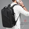 Men's Expandable Waterproof Business Travel Backpack, Large Capacity, Oxford Cloth, for Laptops.