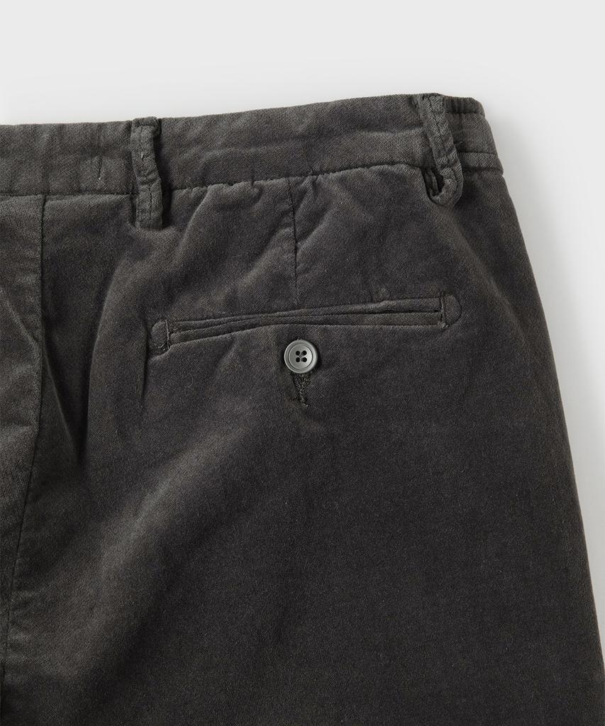 PANICALE Charcoal Regular Slim Fit Velvet Pants