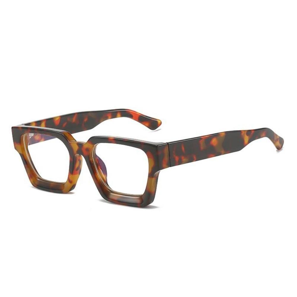 Yellow Square Glasses Women Fashion Oversized Clear Lens Eyeglasses Female Vintage Big Frame Computer Goggles Eyewear Spectacle