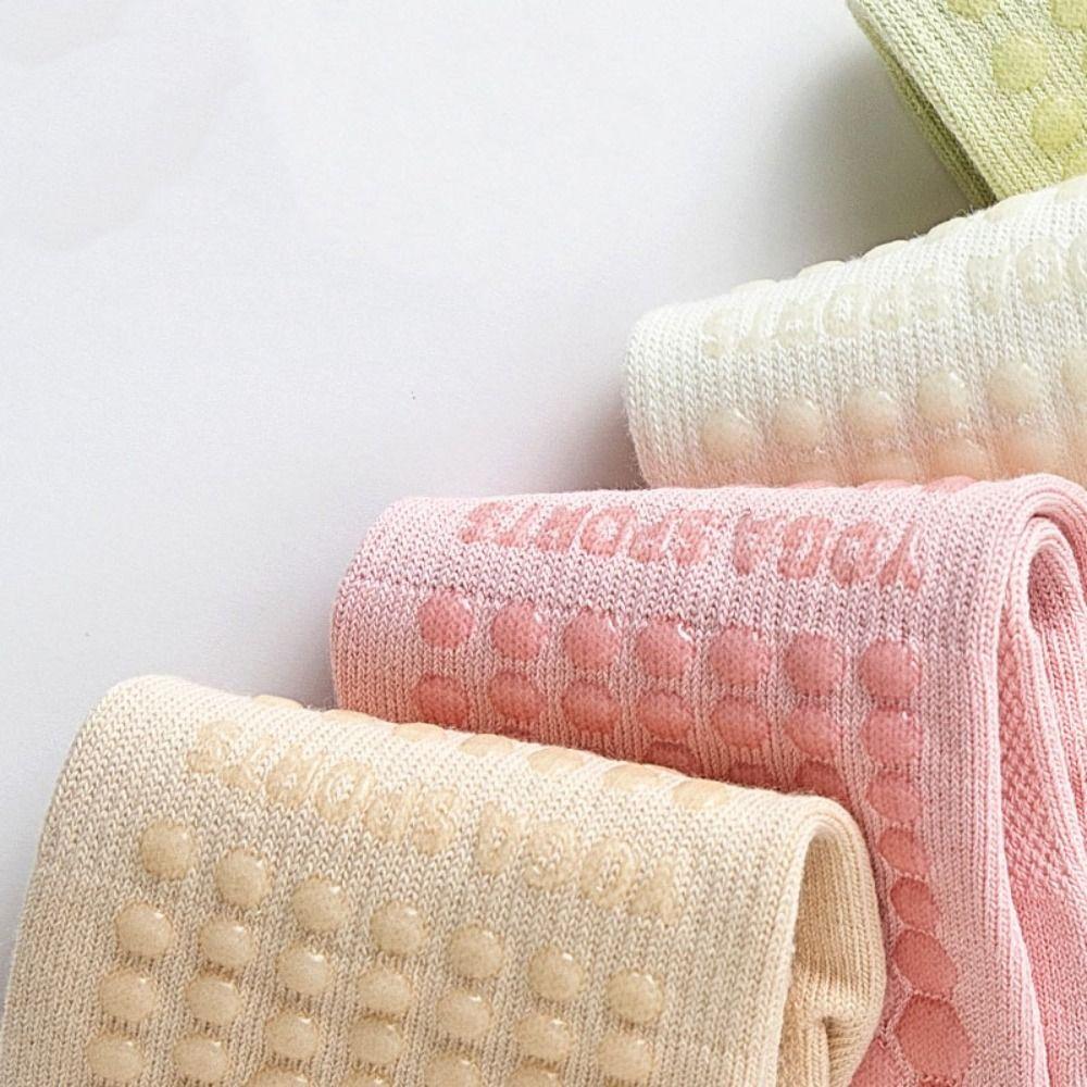 5Pairs Sweat-Absorbent Anti-Slip Fitness Socks Simple Short Tube Socks Yoga Socks Women  Women