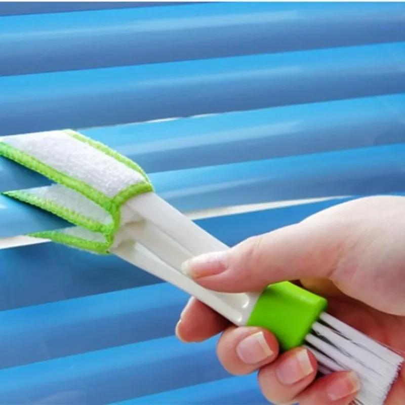 Double Head Cleaning Brush Keyboard Dust Air Conditioner Cleaner Household Computer Clean Tool Shutter Dusts Duster Brushs 1pcs