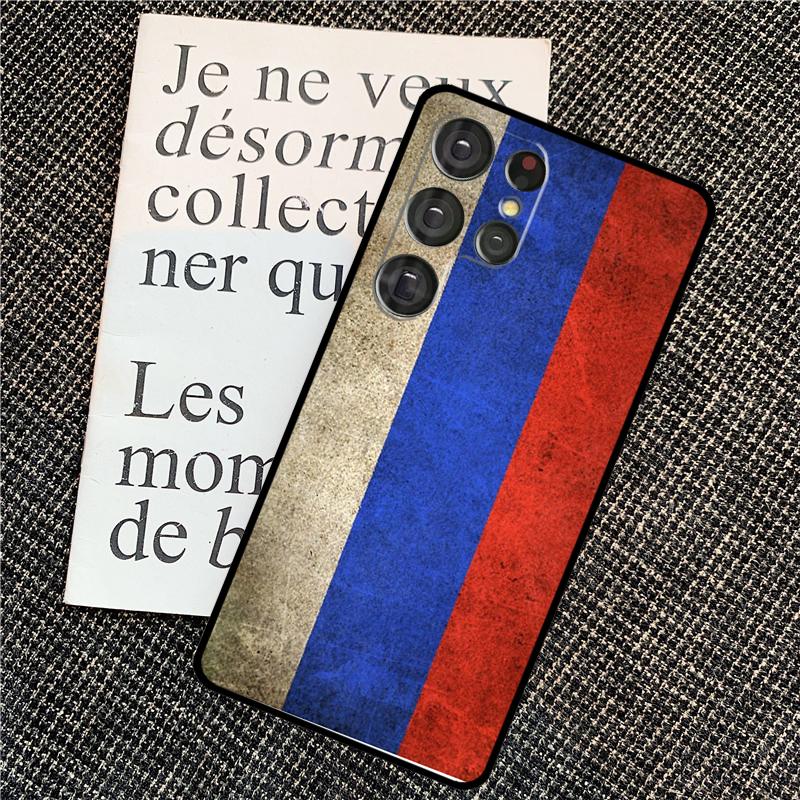 Russian Flag Case For Samsung Galaxy S25 Ultra S20 S21 S22 S23 S24 Ultra S9 S10 Plus S24 FE Back Cover