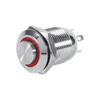 12mm Circle LED Waterproof Metal Momentary Push Button Switch High Flush 4 Pin 1NO