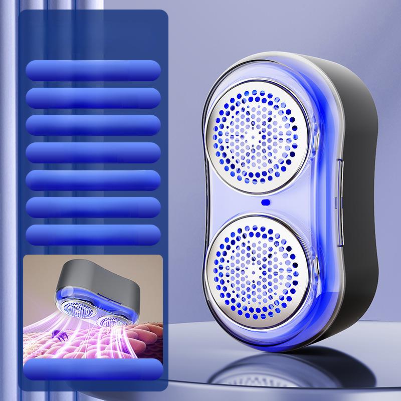 

Rechargeable Hairball Trimmer Clothes Dual Head Hair Sucker Blue High Efficiency