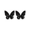 Elegant Black Butterfly Zircon Earrings: Luxury Retro Design for Women
