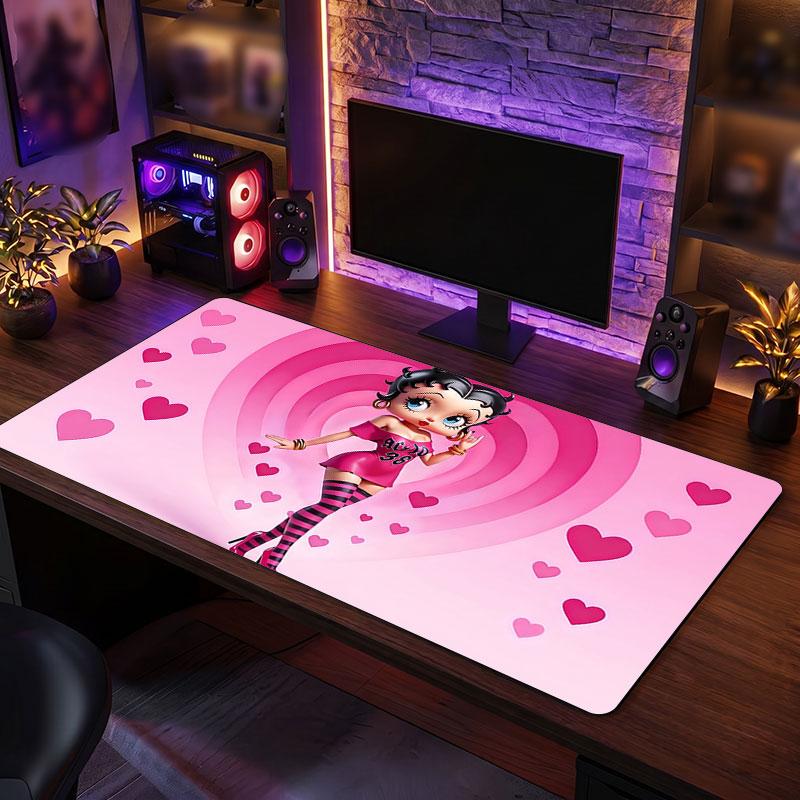 Big Mouse PadBetty Boop Extended Soft Desk Mat Gaming Office Computer Table Decor Mat