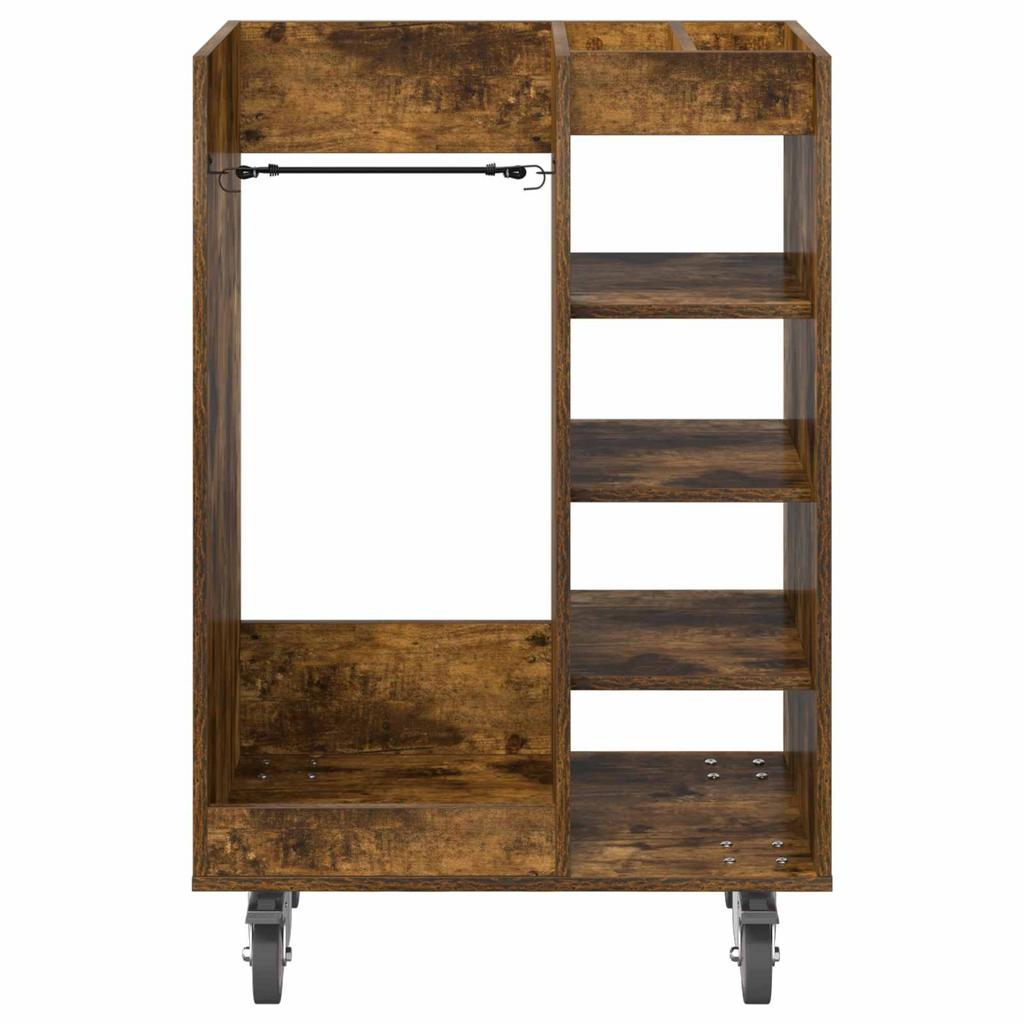 Golf Cabinet with Wheels Uni Smoked Oak 65 x 45 x 98 cm